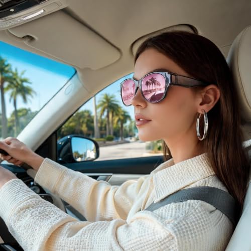Image of HAOLOTA Fit Over Glasses Sunglasses for Women Polarized