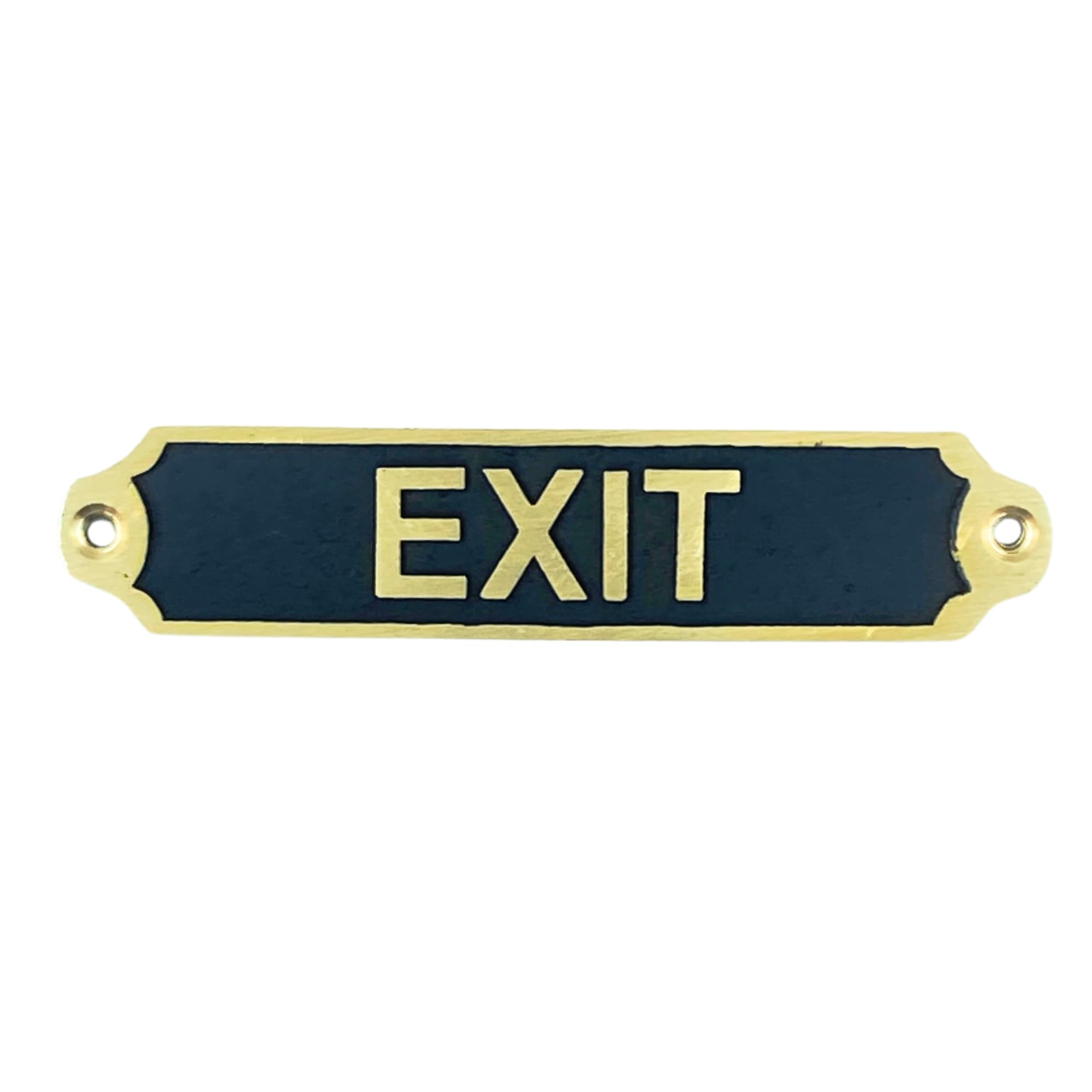Exit Brass Door Signs - Brass Plaque - Set of 26 Door plaques Home Office Decor (Exit)