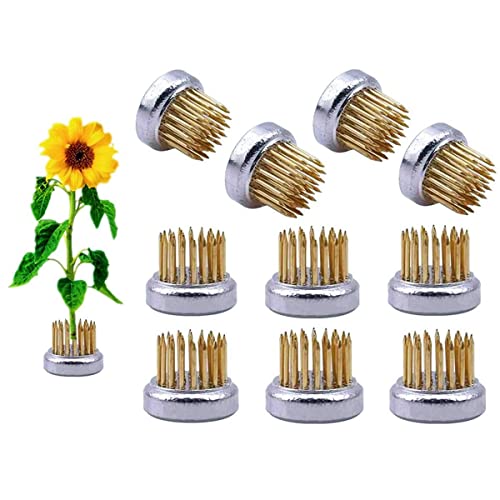 10Pcs Floral Frogs 23mm/0.9inch Round Kenzans Mini Flower Frog Pin Frog Japanese Ikebana Spiky Frog Fixed Tools Metal Flower Arranger Tool Pin Holder for Small Vase