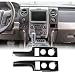 Voodonala for F150 Carbon Fiber Grain Central Console Cover Frame Outlet Vent Trim for Ford F150 2009-2014