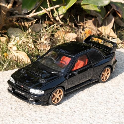 Image of FEXXA 1 /32 Compatible for Subaru Impreza WRX STI Model Car, Pull Back Diecast Collectible Car Toy with Sounds & Lights for Kids Boys Girls and Adults, Gift (Black)