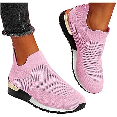 Blingko Damen Arbeitsschuhe rutschfeste Leichtgewichts Atmungsaktiv Sportschuhe Outdoor Sportschuhe Fitnessschuhe Sommerschuhe Teenager Mädchen Schuhe Damen Sneaker Cover