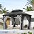 Aoxun 10' X 12' Hardtop Gazebo with Drainage System, Aluminum Outdoor Gazebo with Galvanized Steel Double Roof, Patio Permanent Metal Gazebo Pavilion with Netting, for Garden, Deck, Easy Assemble