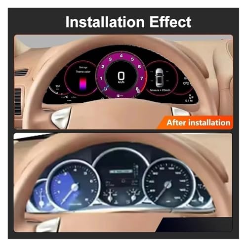 Velocímetro digital de 12,3" para Porsche Cayenne 2002-2009 con pantalla HD 3