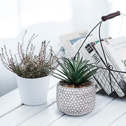 Cadnly Small Fake Plants In Pot - Artificial Succulents Plant For Desk - Small Faux Plants Indoor Modern Farmhouse Plants Artificial Decor – Potted Small Plants Decor For Bedroom Bathroom Office Shelf #TOP2