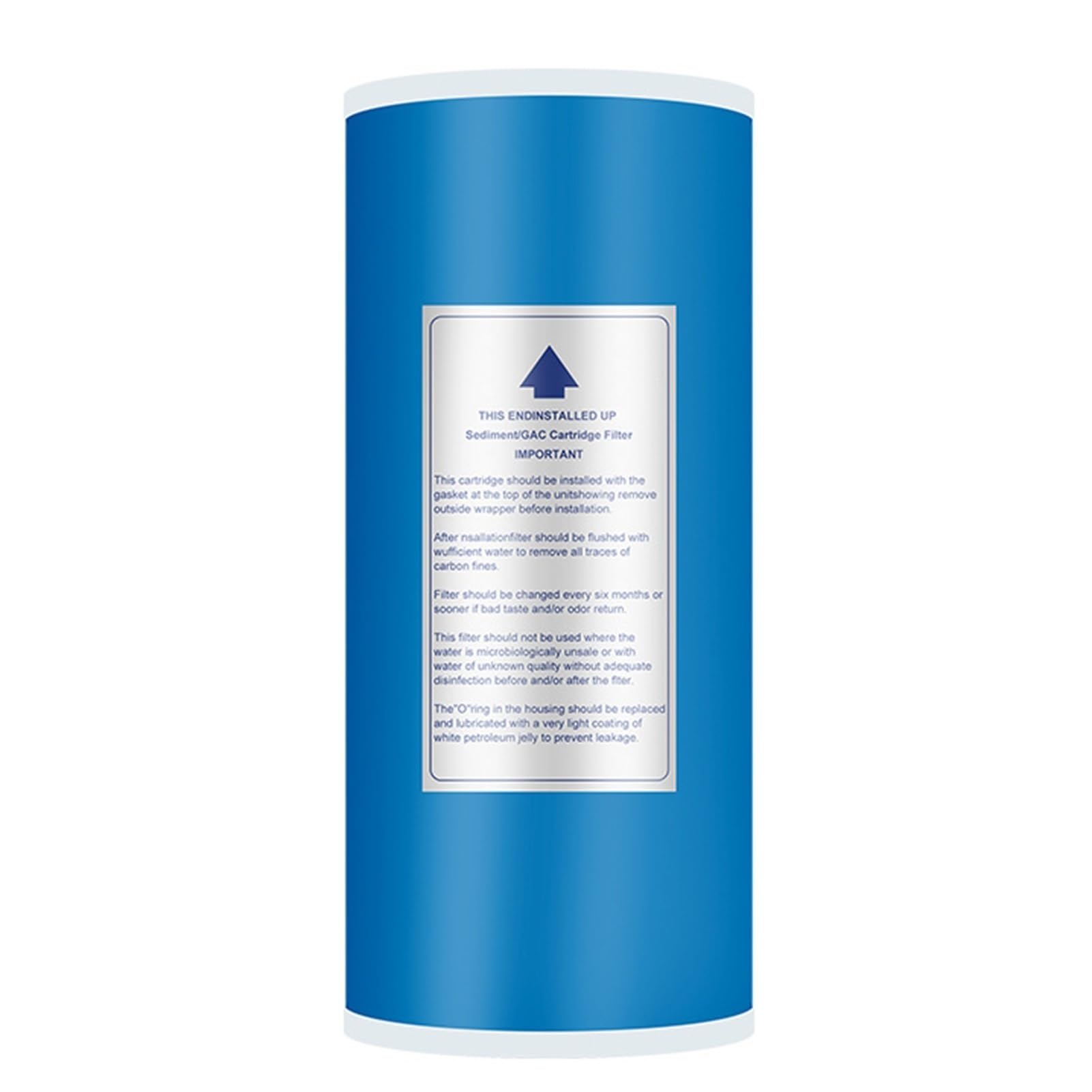 Filtre UDF 10" x 4,5" charbon actif remplacement filtre eau évier