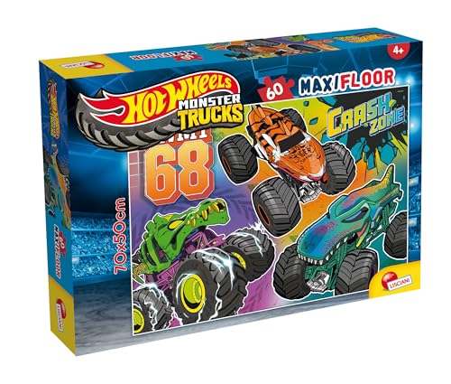 Lisciani - Hot Wheels Monster Trucks - 2 Puzzles 60 Pièces - Dès 4 Ans