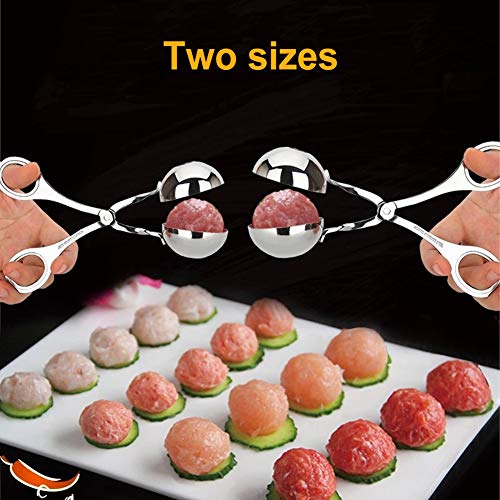 2 stuks vlees ballers, roestvrij staal vlees baller tang, geen-stick vlees ballers, roestvrij staal vlees baller tang, non-stick tang taart gehaktbal maker ijs tang koekje schep - Image 5