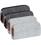 Classycoo Pencil Case 4 Pack Pencil Bag Felt Pencil Pouch Zipper Pen Pouch Stationery Pen Case St...