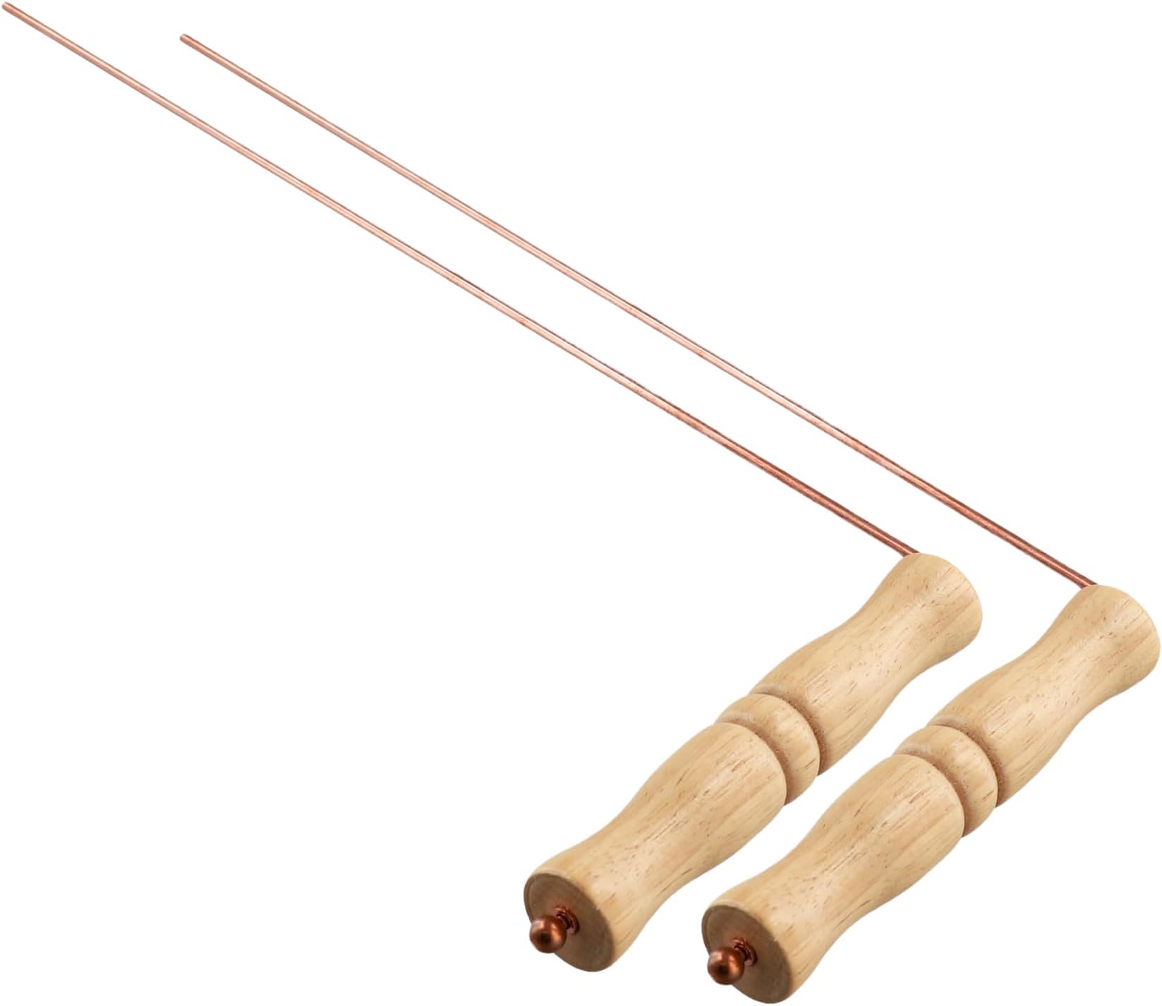 Copper Dowsing Rod Set as a Fortune Telling Tool - Dowsing Rods with Natural Wooden Handles