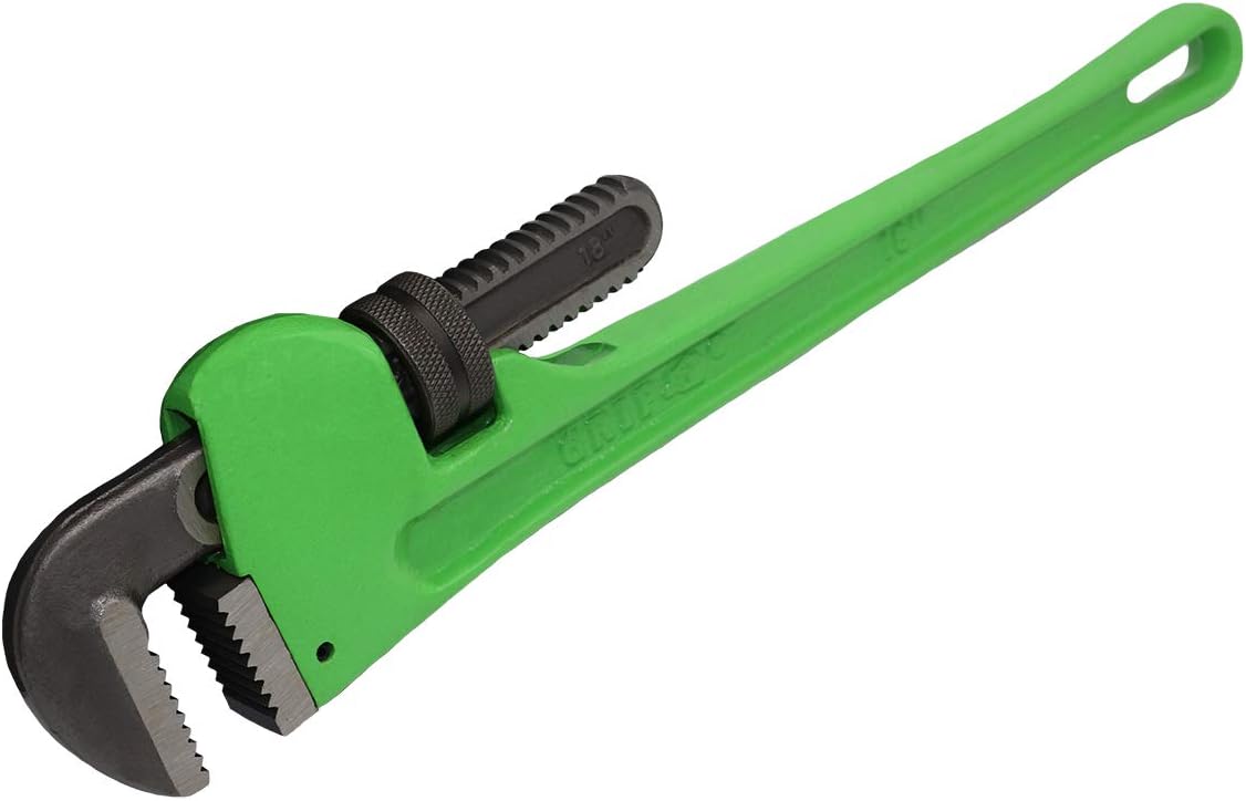 18" Steel Pipe Wrench With Handle Grip Heavy Duty Workshop Drop Forged