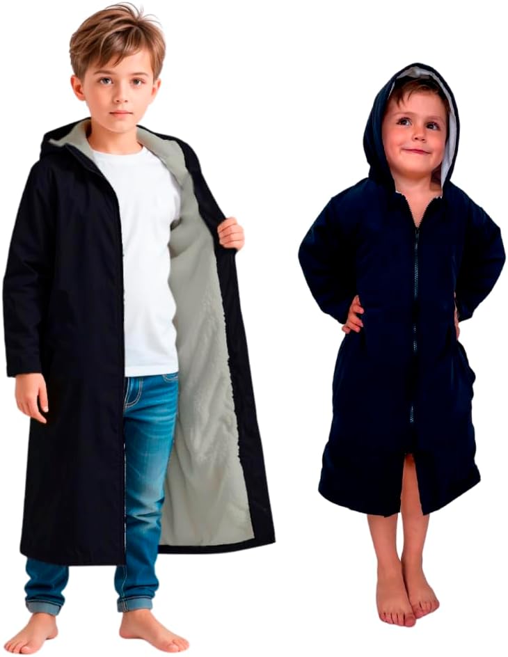 MACAR Waterproof Swim Parka with Fleece Lining – Ideal for Poolside & Outdoor Activities