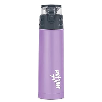 Milton Atlantis 600 Thermosteel Water Bottle 500 ml, 24 Hr Hot and Cold I Leak Proof Lid, ISI Certified I Vacuum Insulated I for Office, Gym, School I Purple - image, photos
