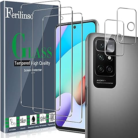 Ferilinso Verre Trempé pour Xiaomi Redmi 10 Cover