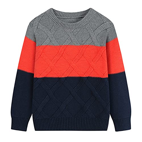 Children's Sweaters Casual Spring Autumn Winter O-Neck Striped Long Sleeve Knitted Sweater3