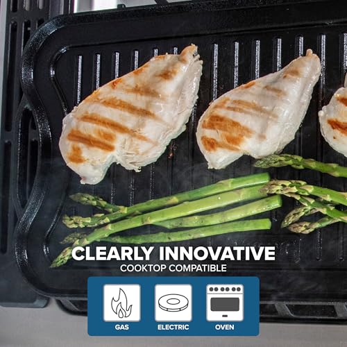 Viking Griddle, 20 Inch Reversible Cast Iron Grill Pan, Pre-Seasoned, Oven Safe, Induction Ready, Black by Viking - Image 5