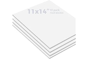 Golden State Art 1/8 Inch Thick White Foam Boards (11x14, Pack of 10)