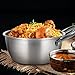 Luxshiny Stainless Steel Mixing Basin with Handle Portable Noodle Pot for Cooking Soup and Salad Compatible with All Stove Types Non- Cleaning for Home Use