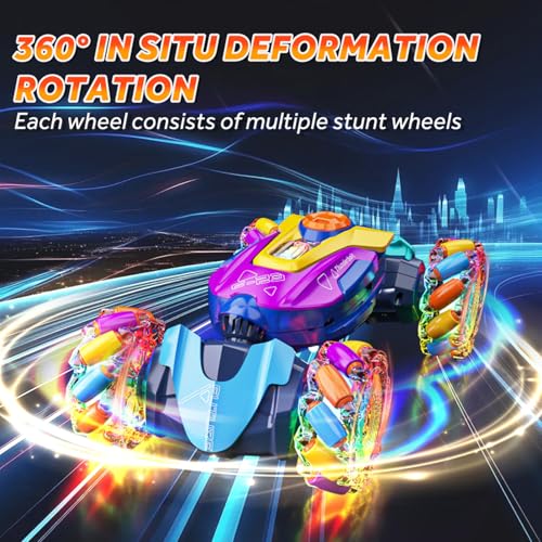 maxkes Gesture Sensing RC Stunt Car - Boys Toys Age 6-8-12, 4WD Hand Controlled Remote Control Twist Car with Light & Music, Cool Birthday Presents and Ideas Gifts for Kids Age 7 9 10 11 12 Years Old by maxkes - Used condition - Image 5