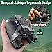15x30 Compact Binoculars for Adults and Kids - Occer Large View High Powered Binoculars for Bird Watching Concerts - Lightweight Easy Focus Binocular with Low Light Vision Gifts for Men - Black