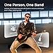 LiberLive C1 Stringless Smart Guitar, Foldable Travel Backing Guitarra, Chord Generator, App Interactive Chord Sheets, Built-in Drum Machine & Bassline for One-Man Band, For Adults & Teens (White)