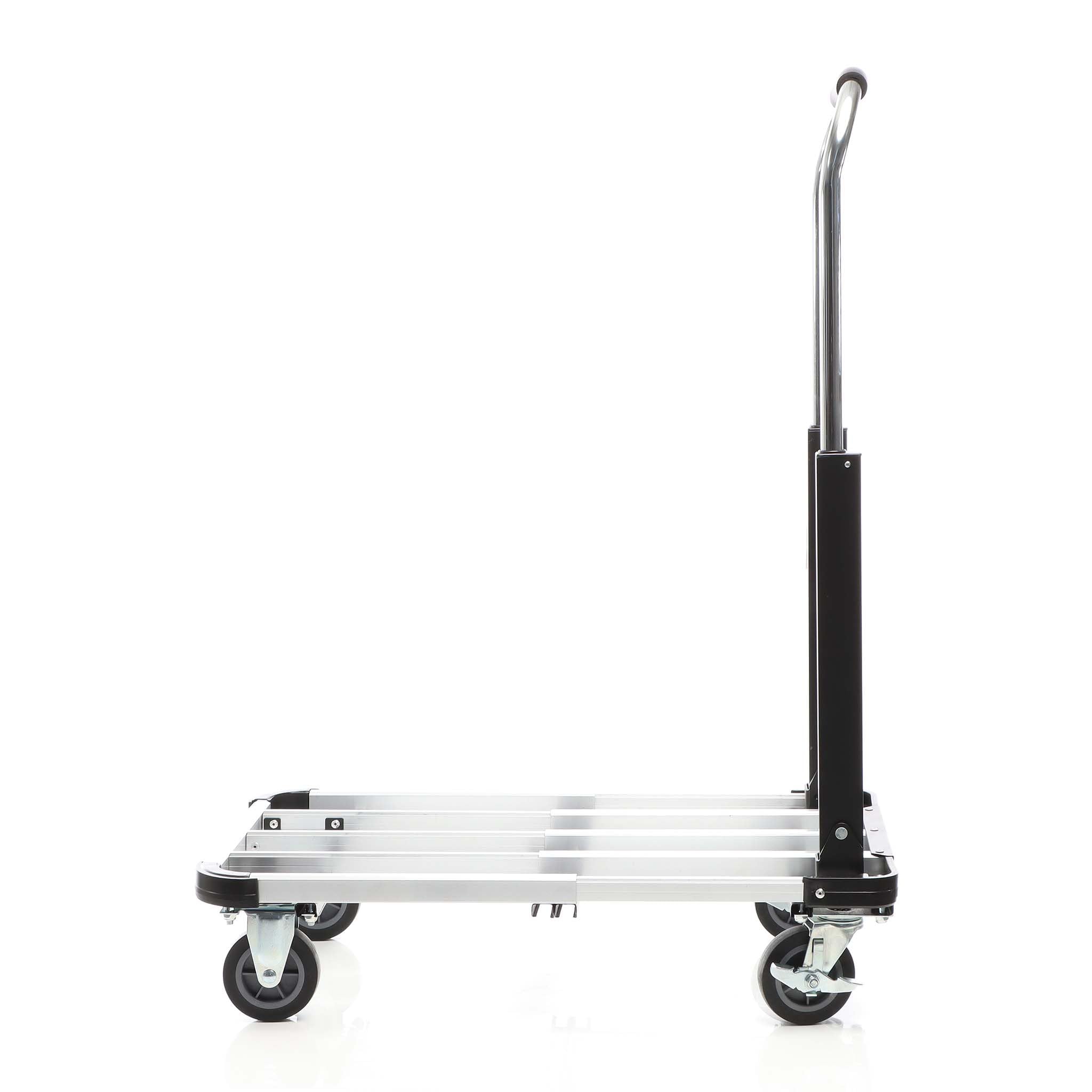 XPOtool Carro de Transporte Plegable 150 kg transportador de Mano con Freno y Plataforma Extensible