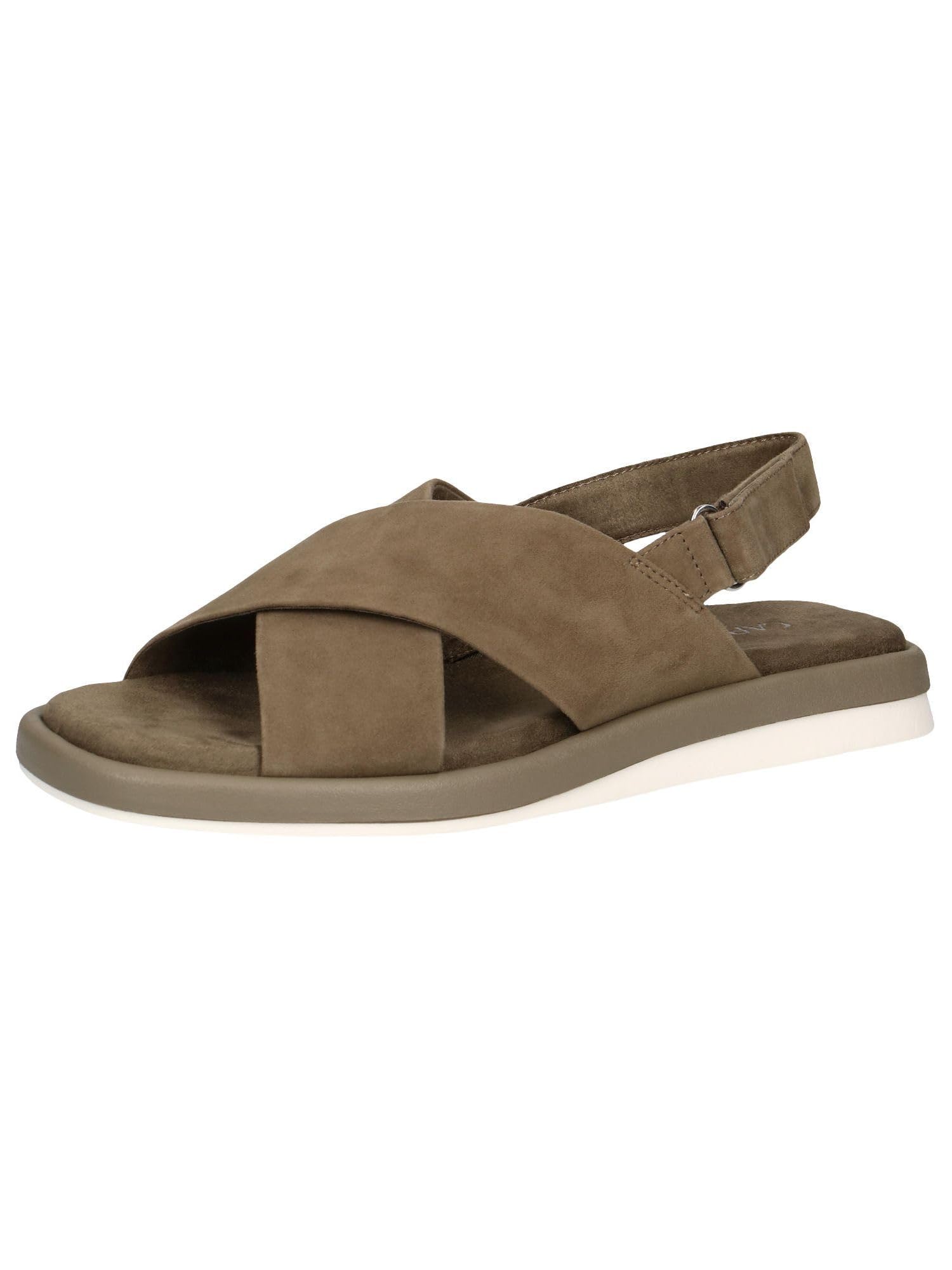 CAPRICE Women's 9-9-28102-20 Flat Sandals, Cactus Suede, 5 UK
