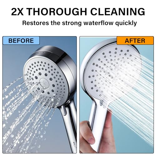 Image of 30 Pcs Shower Head Cleaner Tool with Shower Head Cleaning Brushes & Showerhead Cleaner Picks - Unclogs Clogged Nozzles, Removes Hard Water Deposits & Small Gaps | Durable Bristle Design
