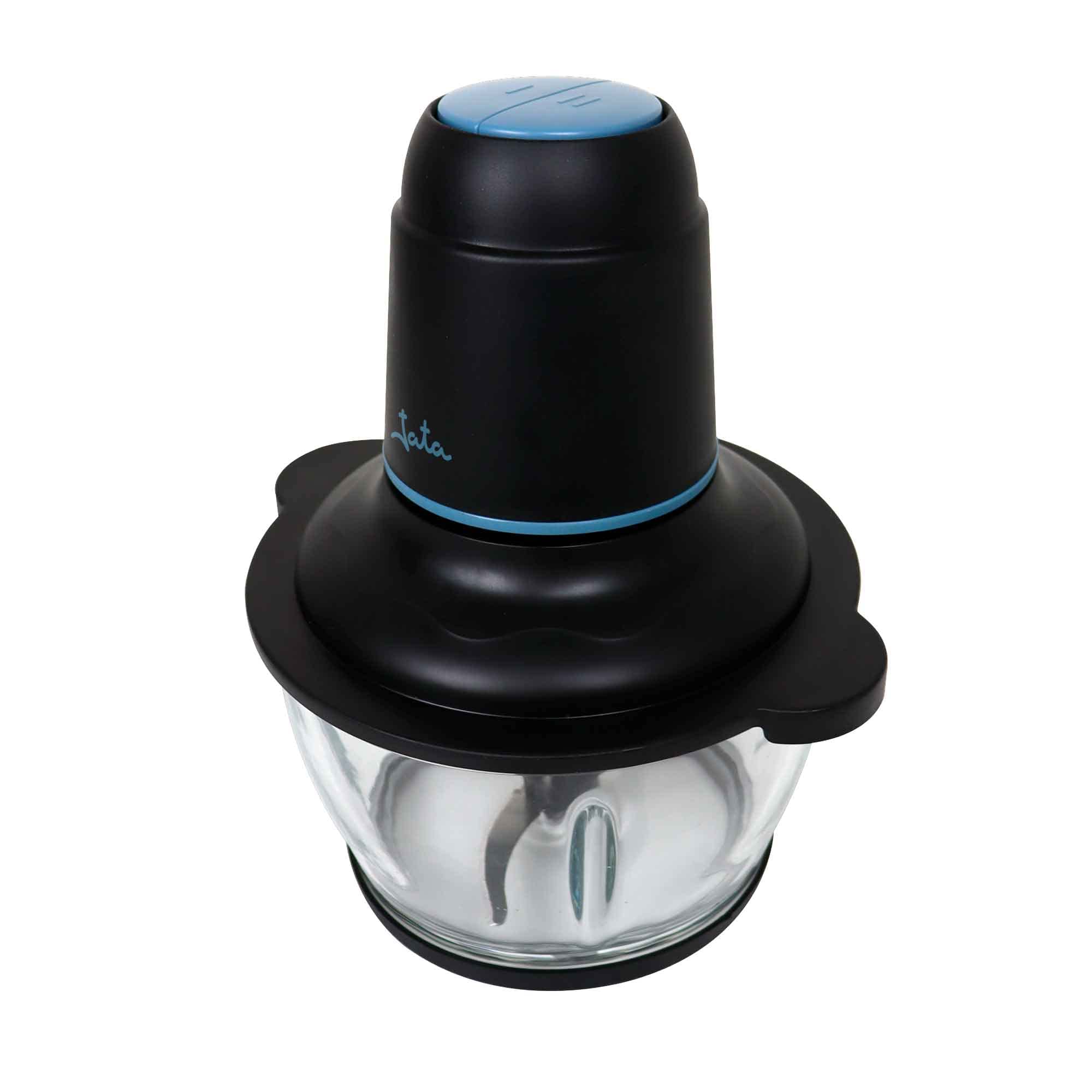 JATA JEPC1250 - Picadora Eléctrica 400W con 4 Cuchillas de Acero Inoxidable, Jarra de Cristal 1,5L, 2 Velocidades, Tritura Hielo, Procesador de Alimentos