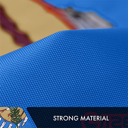 G128 Oklahoma State Flag | 3X5 Ft | Double Toughweave Series Double Sided Embroidered 210D Polyester | Embroidered Design, Indoor/Outdoor, Brass Grommets, Heavy Duty, 2-Ply #TOP4