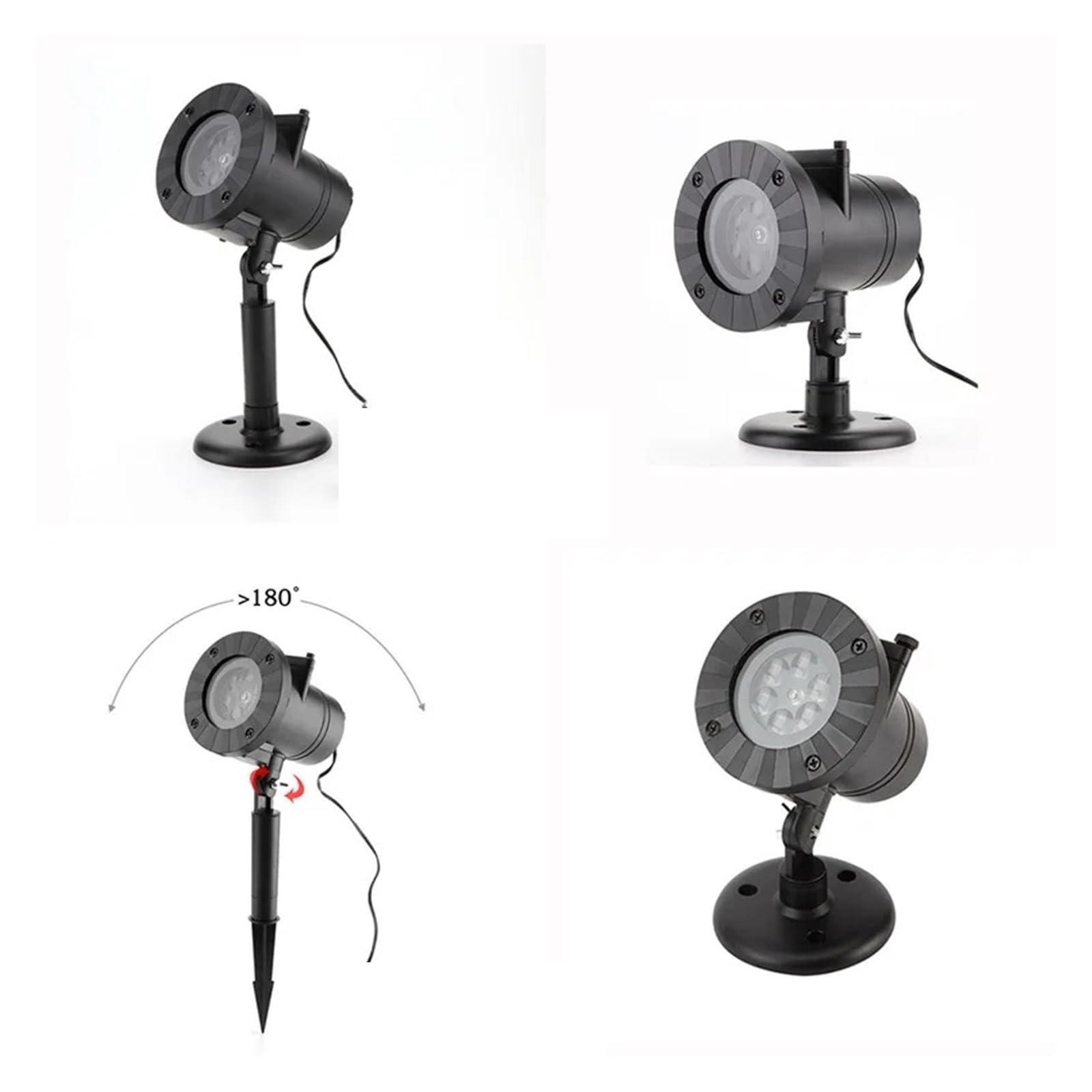 Proyector de luz navideña para exteriores Lámpara de proyector LED con 12 patrones, copo de nieve de Navidad, corazón, fiesta de cumpleaños, boda, proyecto de luz LED, decoración de Navidad y Hallowee