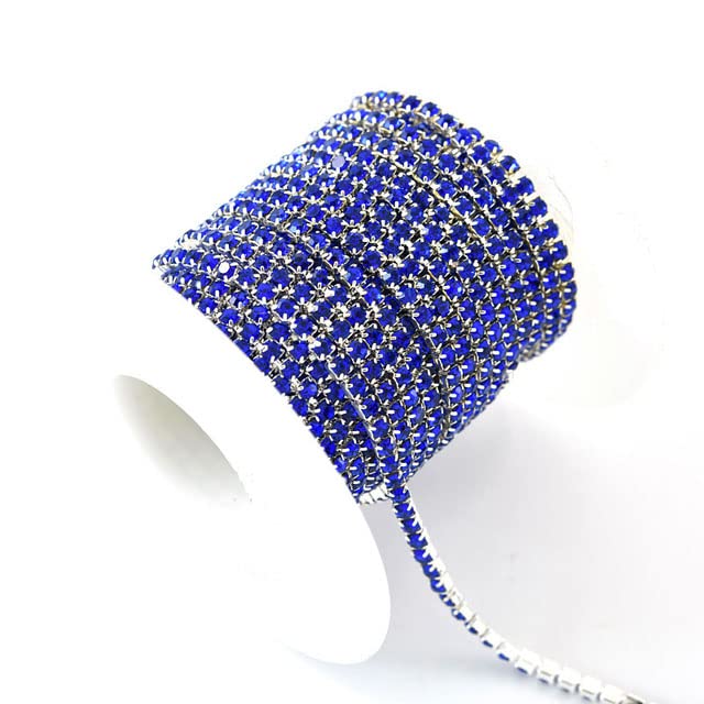 Chaîne strass bleu royal SS8 2.5mm ruban cristal couture DIY scrapbooking