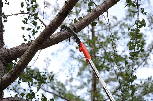 Image of ABJA Tree Branch Cutter Pruning Saw with 10 FT Long Stick, Heavy Duty Adjustable Height Pole, Tree Cutter Knife for Trimming High Branches