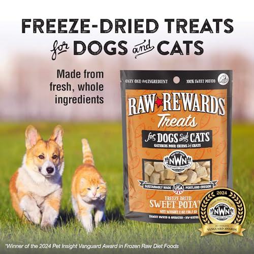 Northwest Naturals Raw Rewards Freeze-Dried Sweet Potato Treats for Dogs and Cats - Bite-Sized Pieces - Healthy, 1 Ingredient, Human Grade Ingredients, All Natural, Proudly Made in USA, 2 Oz - Thumbnail 2