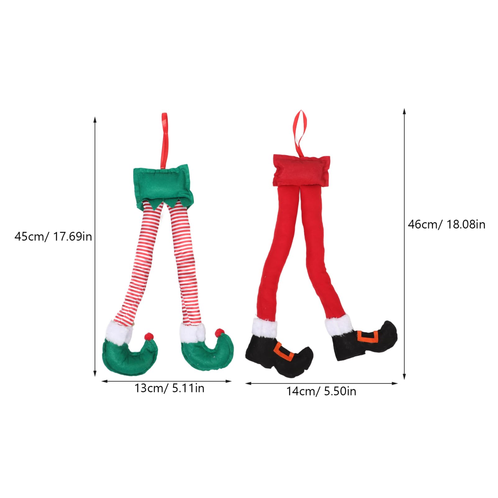 2 Pièces Jambes De Père Noël Pour Coffre Voiture - Décoration Festive Suspendue Noël