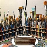 GAXLAKO Paintbrush Holder Stand 67 Paint Brushes, Desk Stand Organizer Holding Rack for Pens, Paint