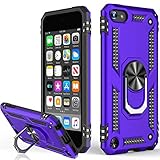 LUMARKE iPod Touch 7th Generation Case,iPod Touch 6 Case,iPod Touch 5 Case with Magnetic Kickstand,Military Grade Cover Protective Phone Case for iPod Touch 5th/6th/7th Gen Purple