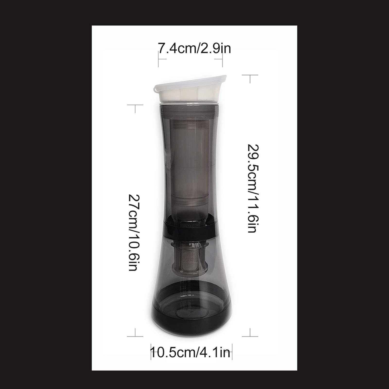 Tyenaza Cold Brew Coffee Maker, Coffee Cold Brew Pot Heat Resistance Scented Tea Fruit 1000ML Iced Coffee Maker for Home Office Party