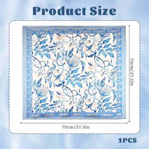 Women Head Hair Scarf, Hair Bandanas Scarf for Women, Neck Silk Satin Head Scarves for Sleeping Handbags Scarfs 27.5"2