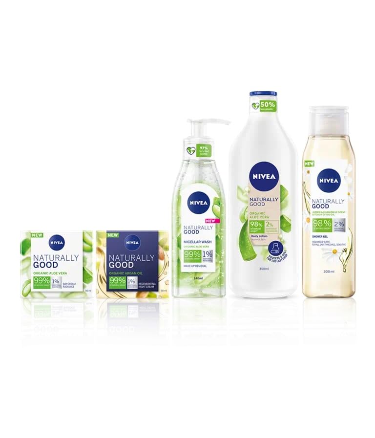 NIVEA NATURALLY GOOD Cream Day Care Radiance Aloe Vera 50ml 1.69 Fl Oz
