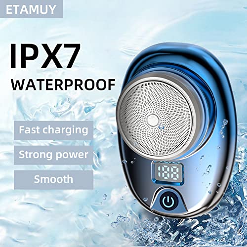 Mini Electric Razor For Men,Mini Shaver Portable Electric Waterproof Shaver,Pocket Portable Electric Shaver, Men's Foil Shavers Usb Rechargeable Shaver (Gradual Blue) #TOP1