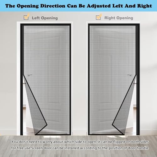 Moustiquaire porte magnétique 175x240cm résistante aux griffures de chat blanc - 8