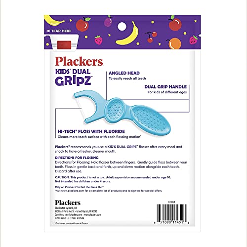 Plackers Kids Wild Berry Flossers, 75 Count - Save on 3 Packs