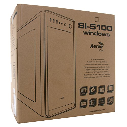 Gabinete Gamer Mid Tower Si-5100 En58348, Aerocool, Acessórios para Computador, Preto