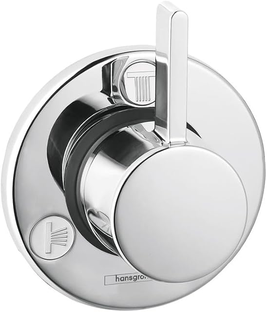 hansgrohe Ecostat Moderno, 1 cabo, 10 cm de largura, acabamento de válvula de desvio apenas em cromo, 04232000