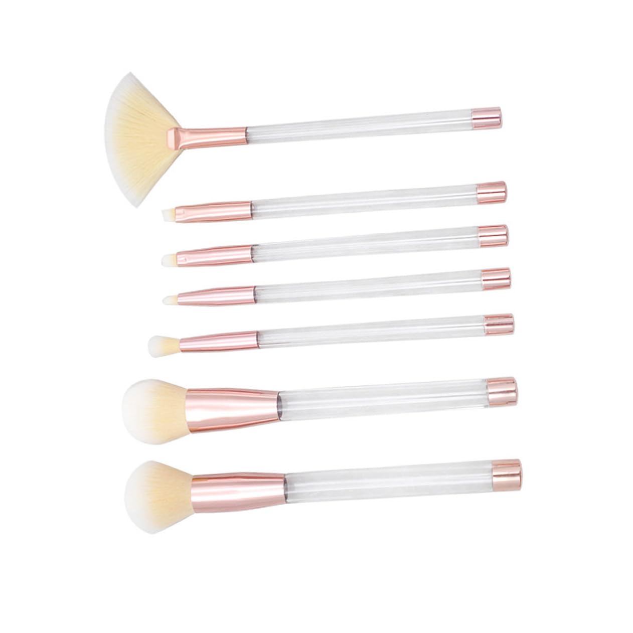 Ipetboom 21pezzi Pennelli Per Trucco Trasparente Cristallo Con Manico Vuoto Per Strumenti Cosmetici Versatili Per Trucco Professionale e Quotidiano Di Alta Qualità e Manico Ergonomico