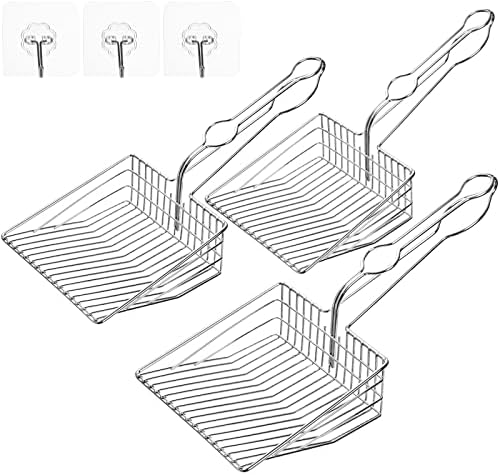 Lot De 3 Pelles Ramasse-Crottes Pour Chien Avec Râteau – Métal – Extérieur – Noir