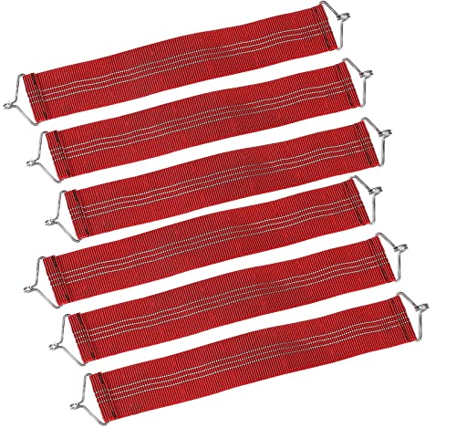 Ostlttyn Zero Gravity Chair Accessories, 6 Pcs Thicken Gravity Chair Belts, Fabric Reinforced Anti-Crack Belt for Lounge Chair Zero Gravity Chair Patio Lawn Recliner Chair, Red