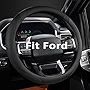 West Llama Customized Auto Car Steering Wheel Cover for Ford F-150, F-250, F-350, Expedition (Black)