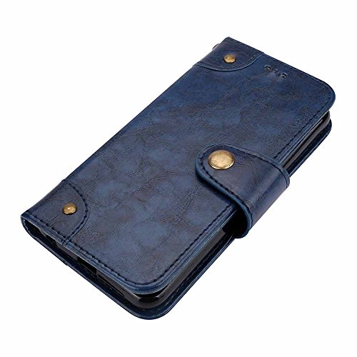 Capa K10 2017, Dfly-US Retro Slim Couro PU Estilo Página Integrado 5 compartimentos para cartões Clá